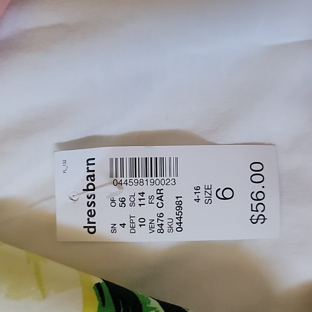 Dress Barn Yellow Flower Sheath Dress - Knee Length - Picture 6 of 8